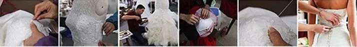 65008 Real Picture Noble Muslin Wedding Dress Lace Appliqued Beading Long Train Fluffy Ball Gown