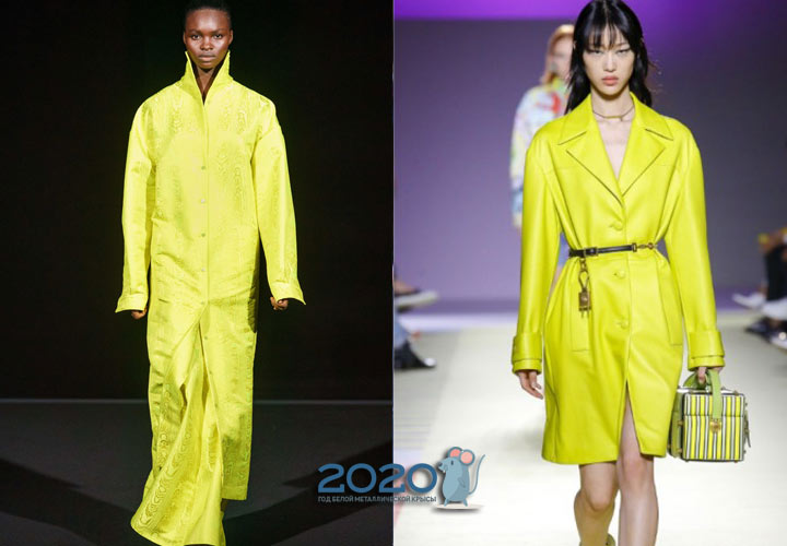 Модные неоновые пальто осень-зима 2019-2020