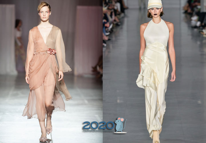 Модное пудровое платье весны 2020 года