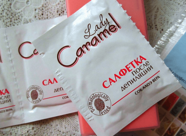 Салфетка после депиляции Lady Caramel