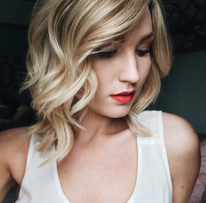 1 wavy blond curls haircut