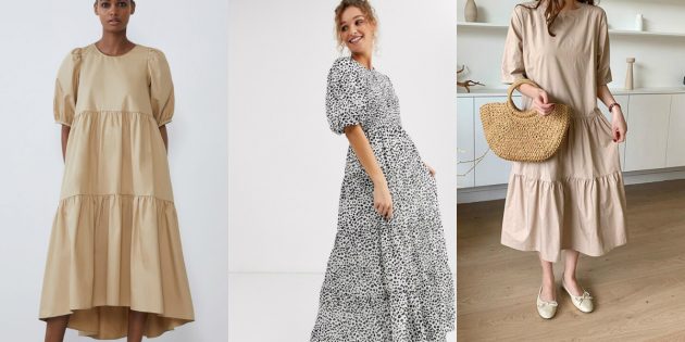 Женская мода весны и лета — 2020: многоярусность платьев