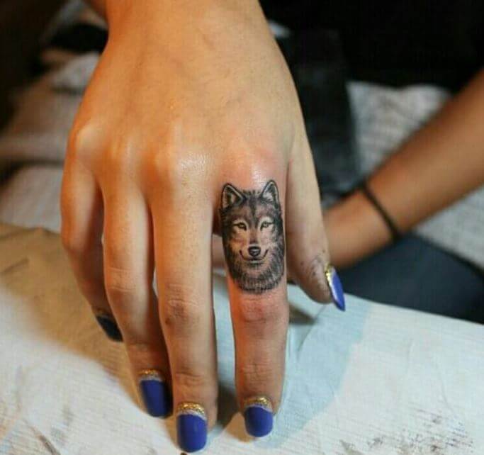 Minimalist Wolf Tattoo