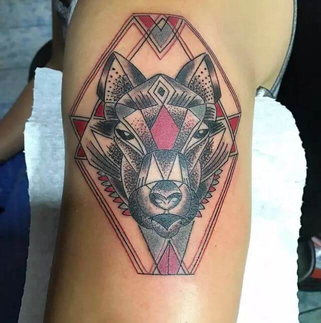 Neo Traditional Wolf Tattoo