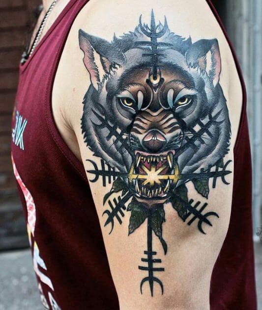 Viking Wolf Tattoo