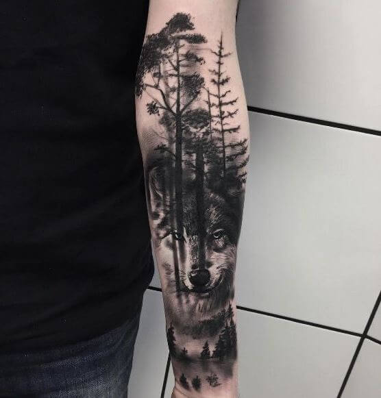 Wolf Forearm Tattoo