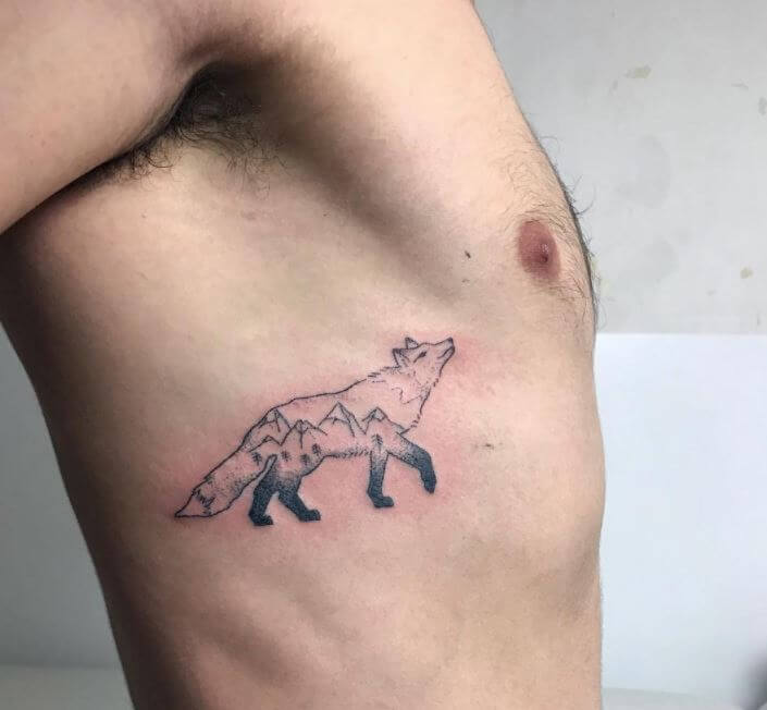 Wolf Outline Tattoo