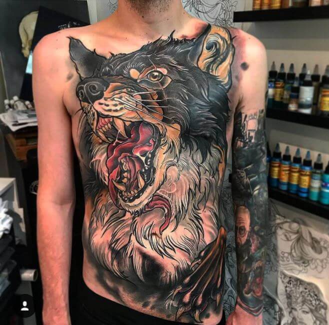 Wolf Traditional Tattoo