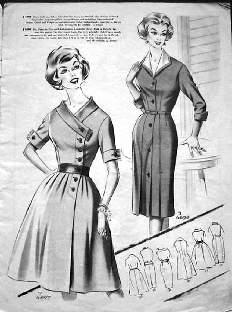 «По страницам Modenschau»: мода 50-х годов прошлого столетия, фото № 29