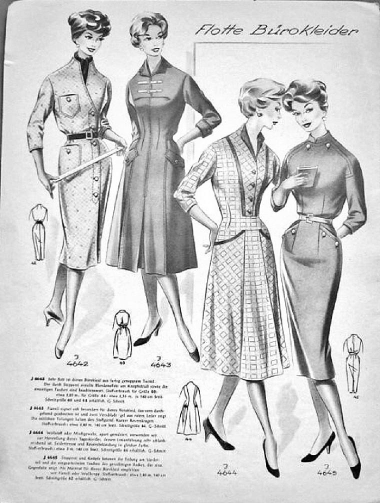 «По страницам Modenschau»: мода 50-х годов прошлого столетия, фото № 14