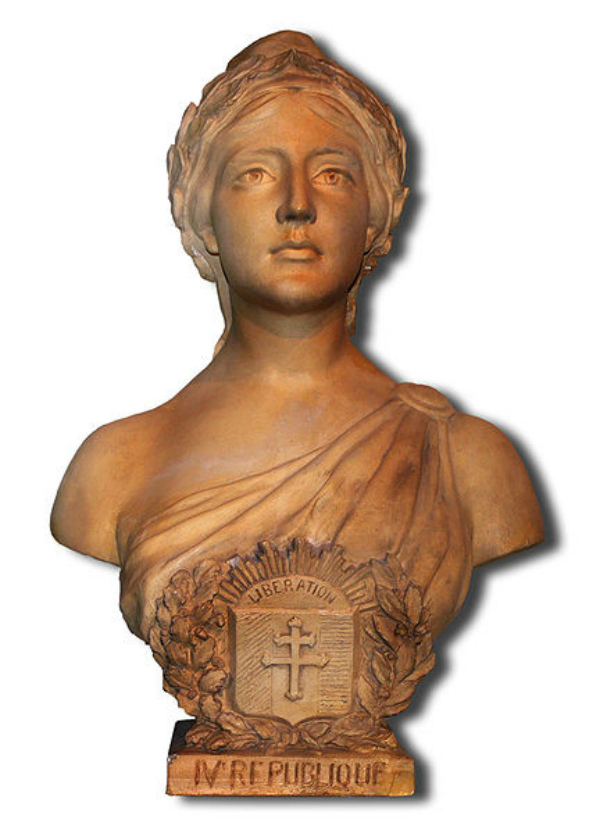 Марианна - символ Франции, украшающий картину 