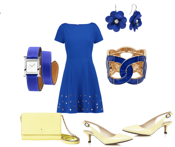 С чем носить и сочетать синее короткое платье: 20 модных образов, фото № 13