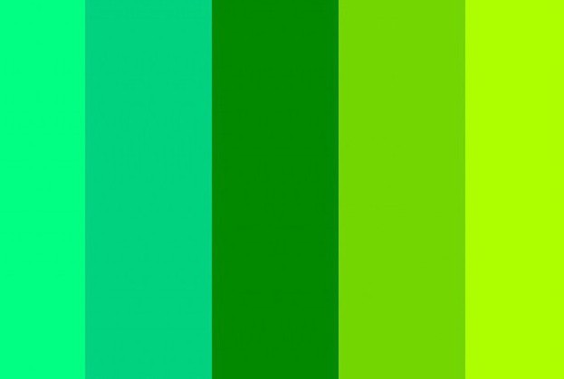 оттенки зеленого цвета названия