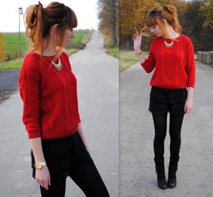 красный свитер
