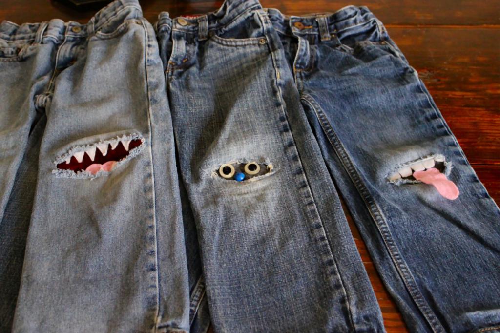 заплатки на детские джинсы