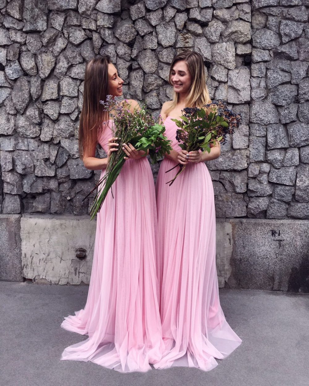 розовое платье для подружки невесты