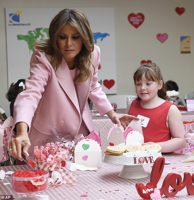 Feeling the love: Melania Trump visited young patients at the Children