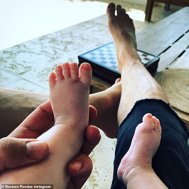 Glimpse: It was confirmed on November 2 that Kruger had welcomed her first child, a baby girl, with partner Norman Reedus who shared this snap of himself holding the infant