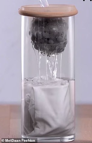 Pouring boiling water over the grapes releases the pigment from the skin