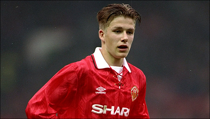В 1993 году юный Дэвид Бекхэм выступал за "Манчестер Юнайтед"