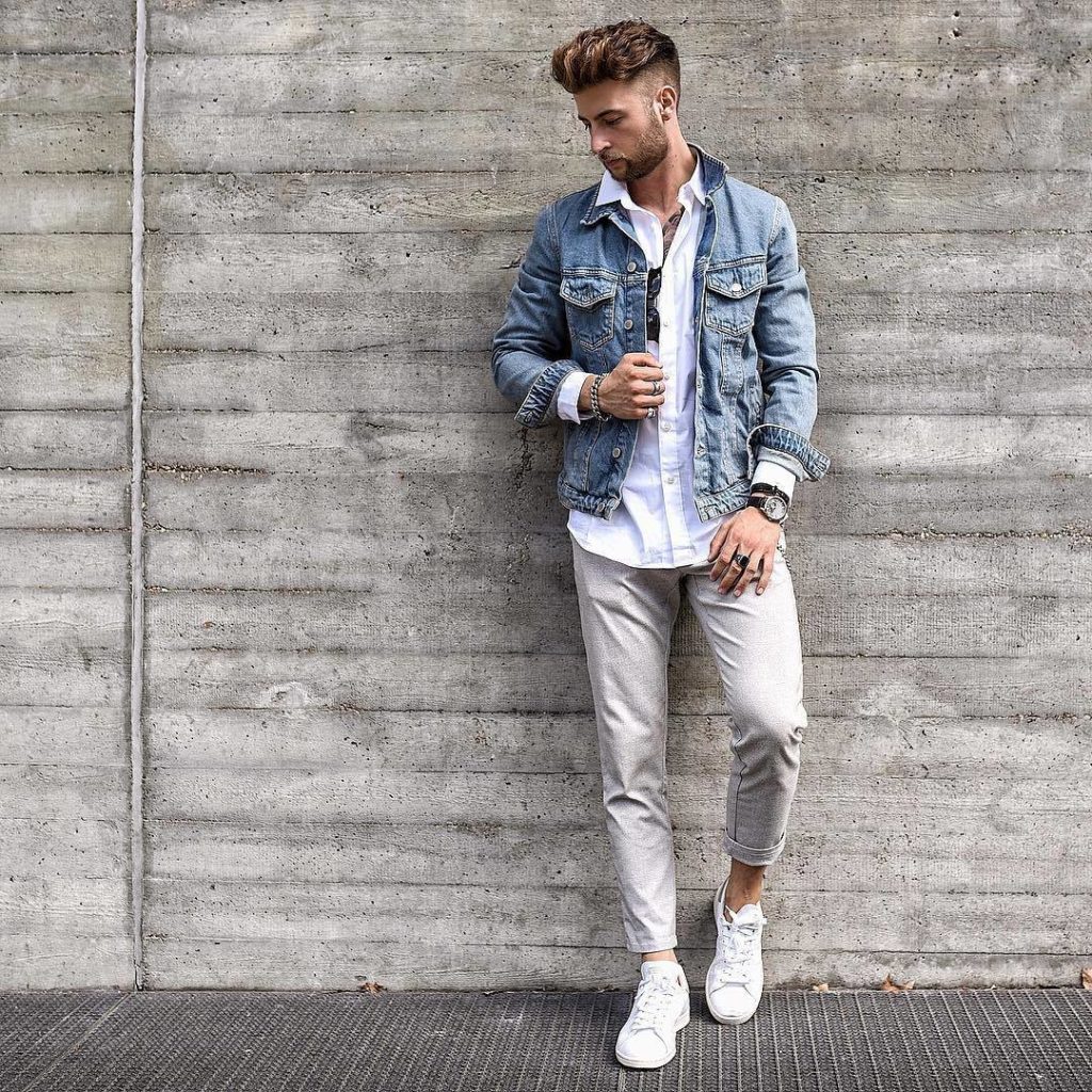 В моде ли мужские джинсы серого цвета