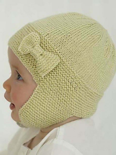 Вяжем спицами шапочку для малыша с ушками