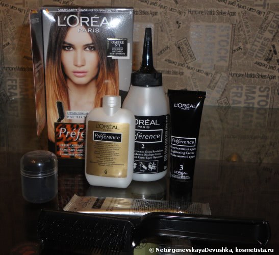 Краска для волос Loreal Preference Wild ombres Оттенок №1