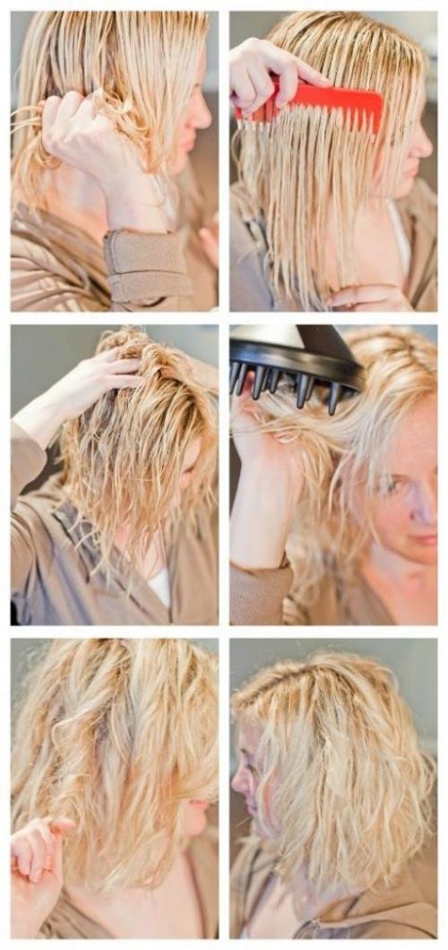Как уложить волосы объемно. Простые укладки на средние волосы