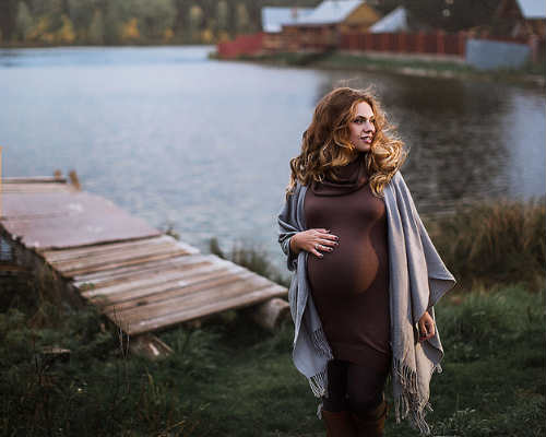 Золотая осени: фотосессия для беременных 3