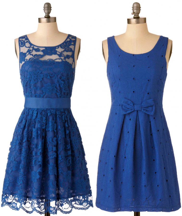Платья синего цвета, фото