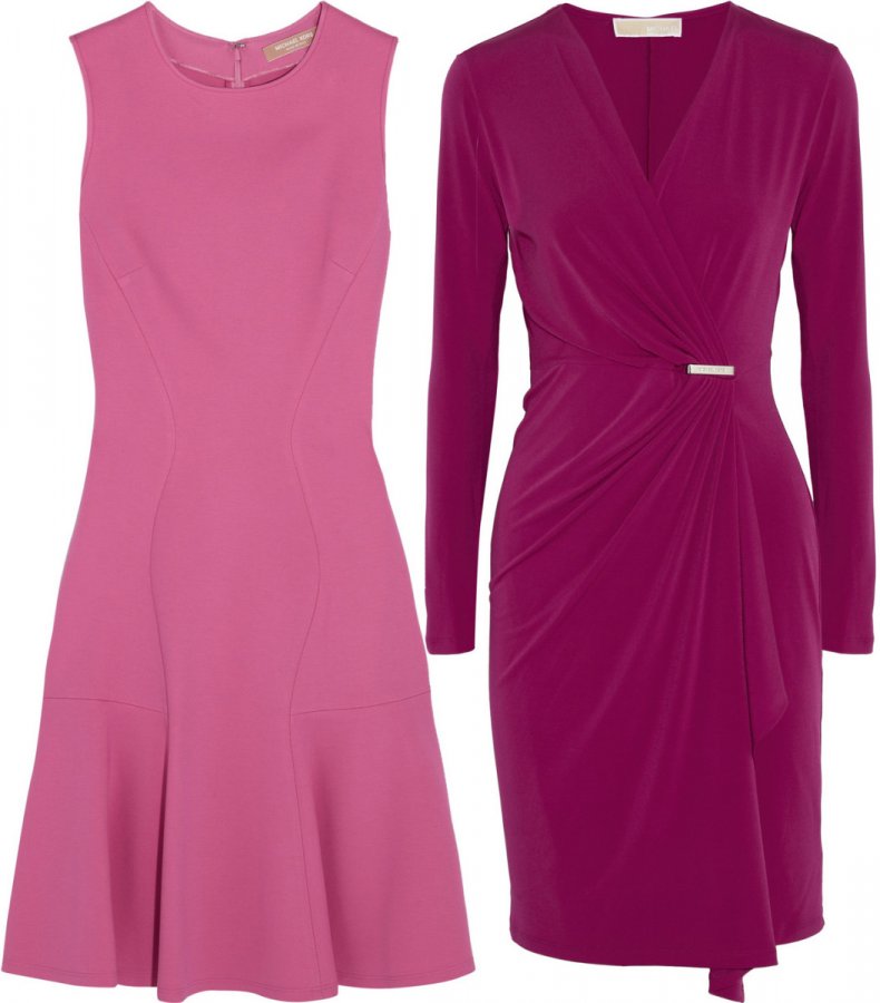 Розовое и фиолетовое платье Michael Kors