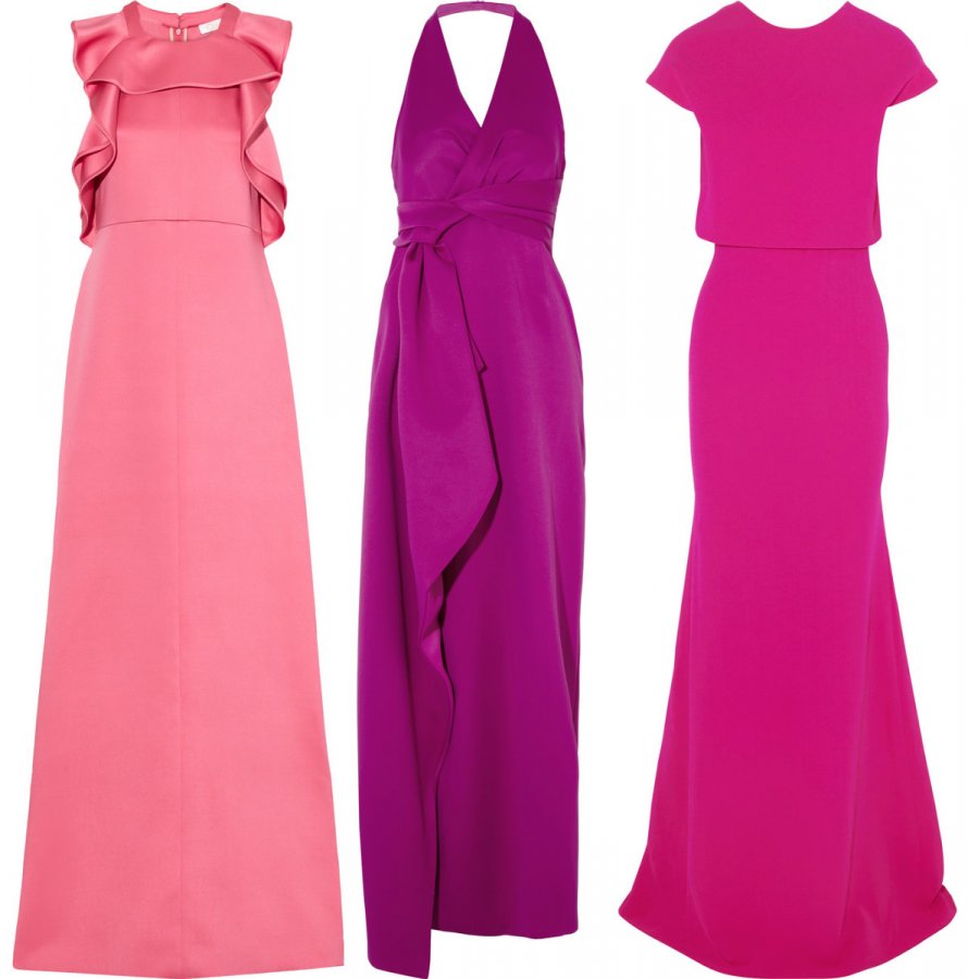 Розовые и фиолетовые платья 2014