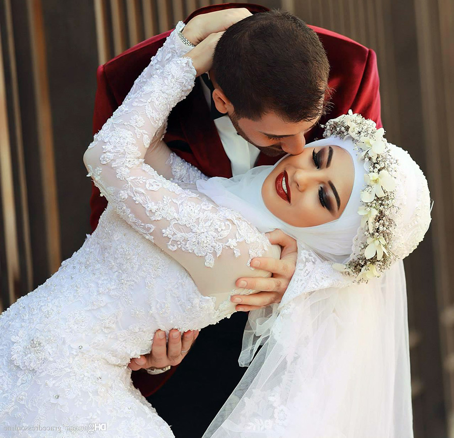 Cвадебные платья хиджабы для невесты