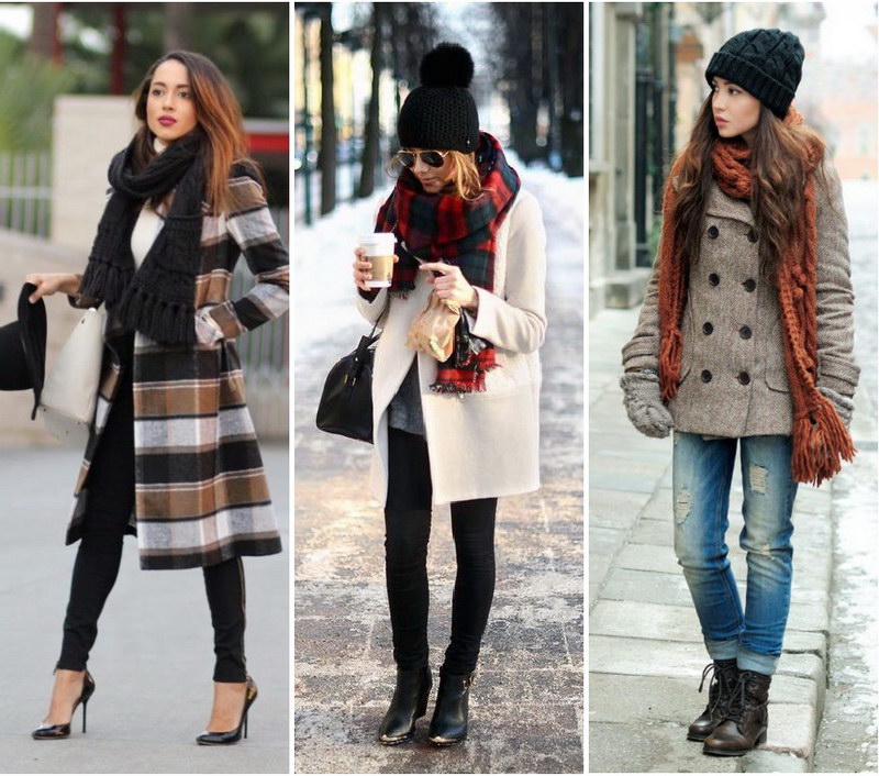 Как завязывать красиво шарф на пальто или куртку?