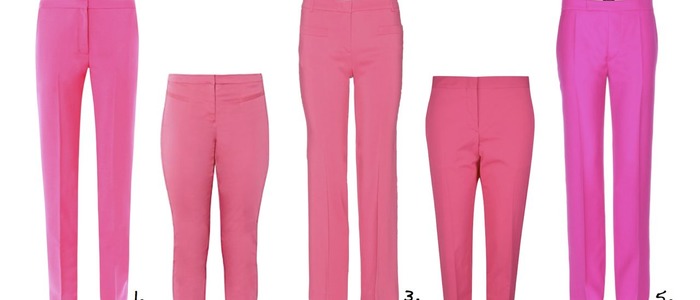 светло-розовые брюки