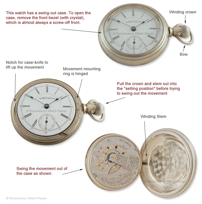 American Waltham 18s in Crescent swing-out case