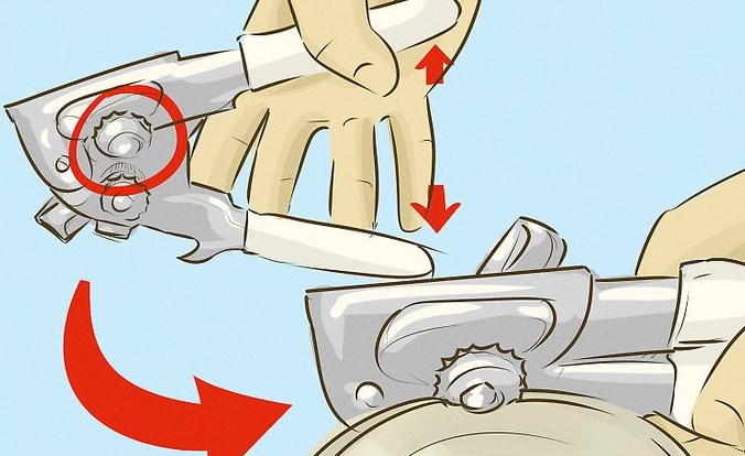 Раздвигаем ручки консервного ножа