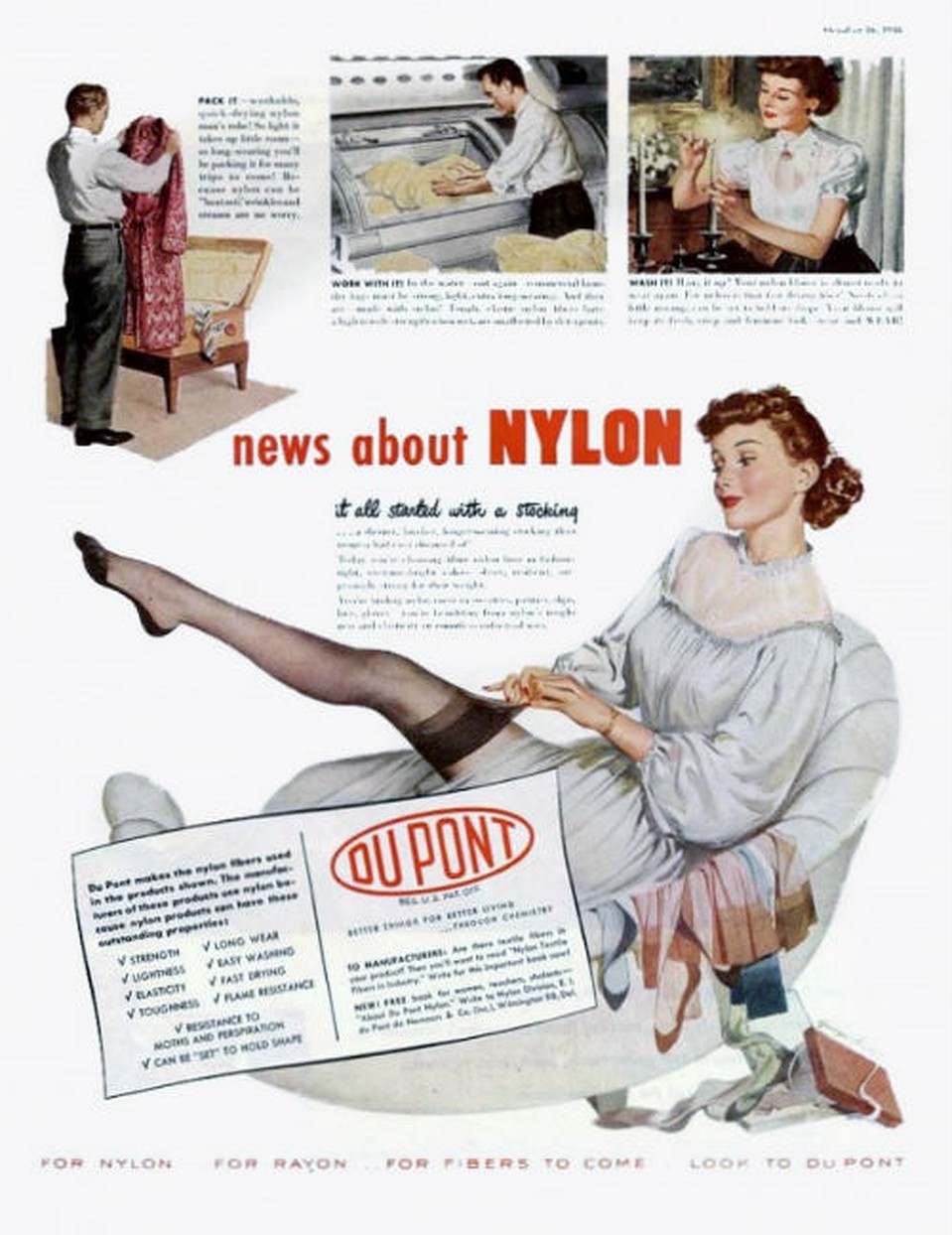 DuPont advert for Nylon, 1948 