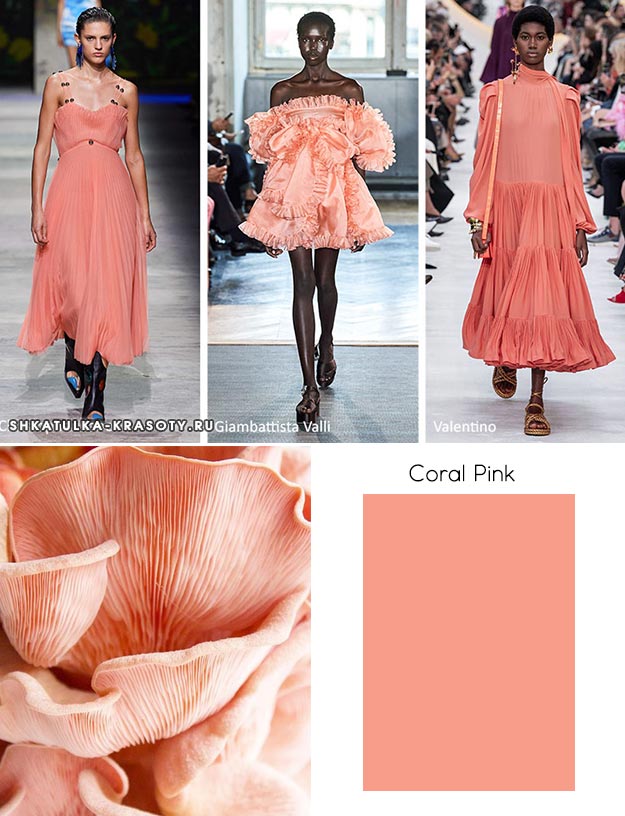 модный цвет весны лета 2020 Coral Pink (Кораллово-розовый)