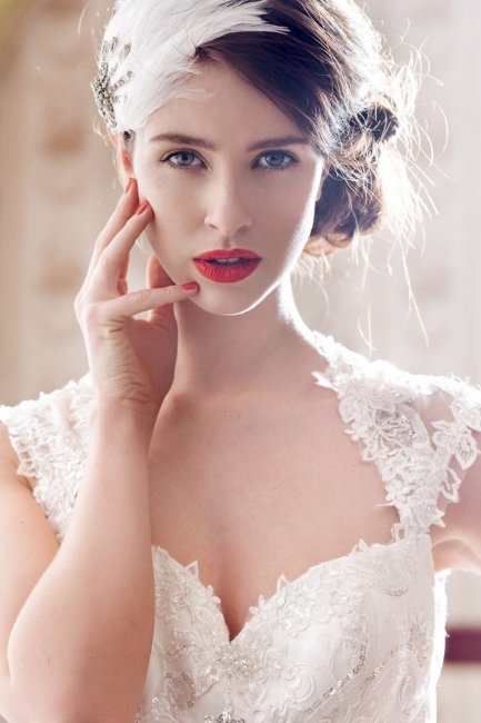Свадебный макияж для невесты с серыми глазами