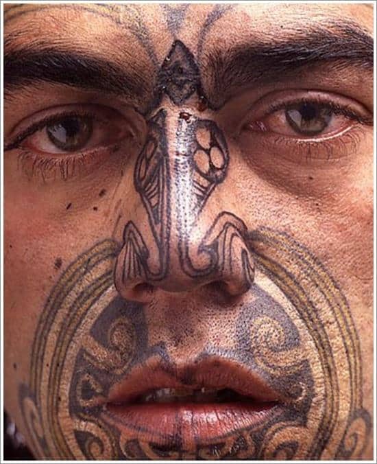 maori face tattoo