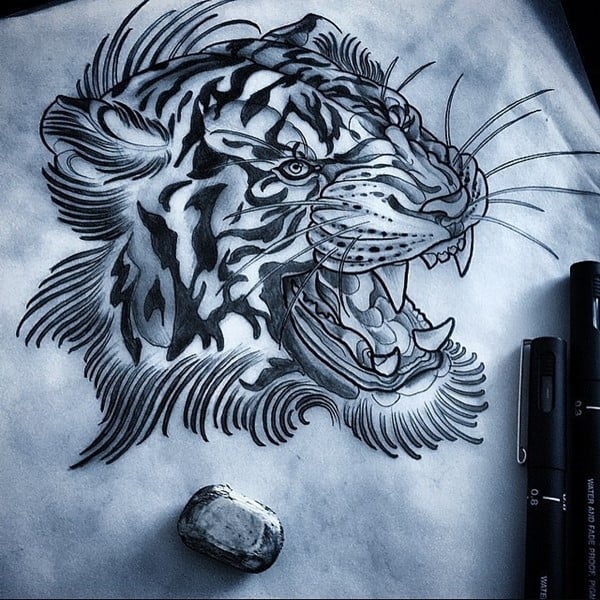 black tiger ink work