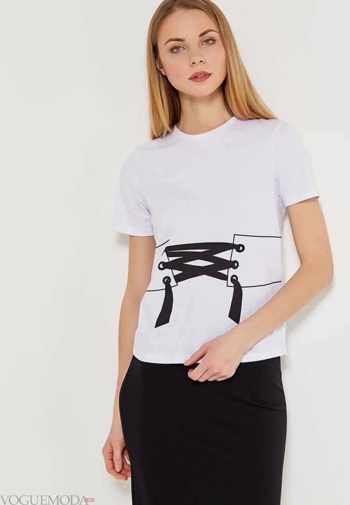 женская футболка с изображением пояса