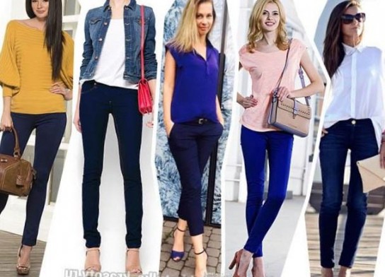 Женские брюки темно-синего цвета: что к ним подходит?