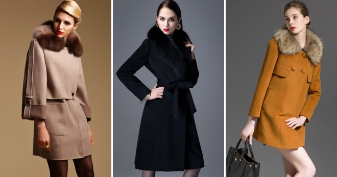 Зимнее пальто с меховым воротником – 40 модных моделей на любой вкус