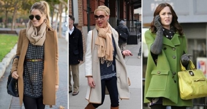 Как носить шарф с пальто – подборка фото стильных образов 