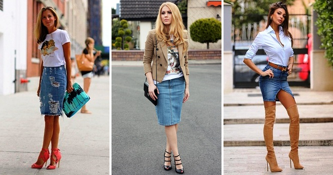 С чем носить джинсовую юбку – 36 фото самых стильных образов на любой вкус