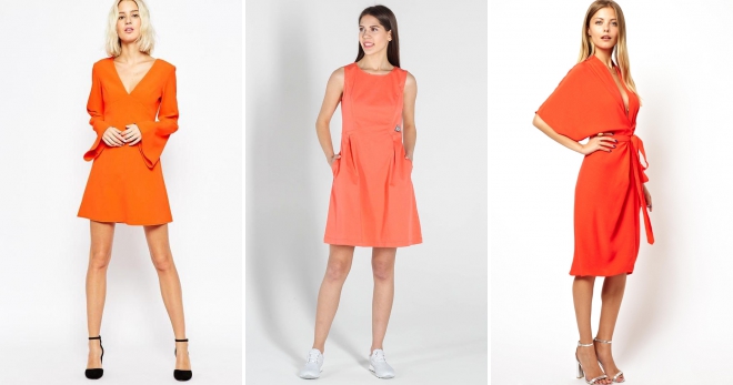 Оранжевое платье – 44 фото-идеи, как выглядеть ярко и стильно!