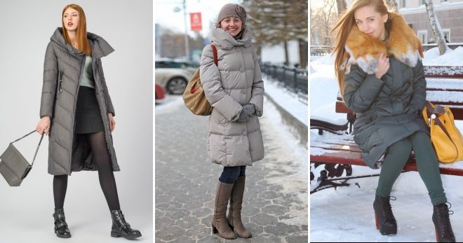 What bag to wear a gray down jacket