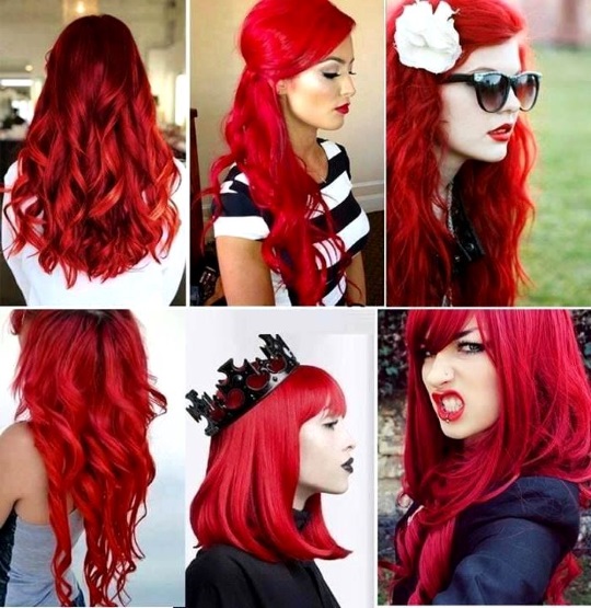 Волосы красных оттенков